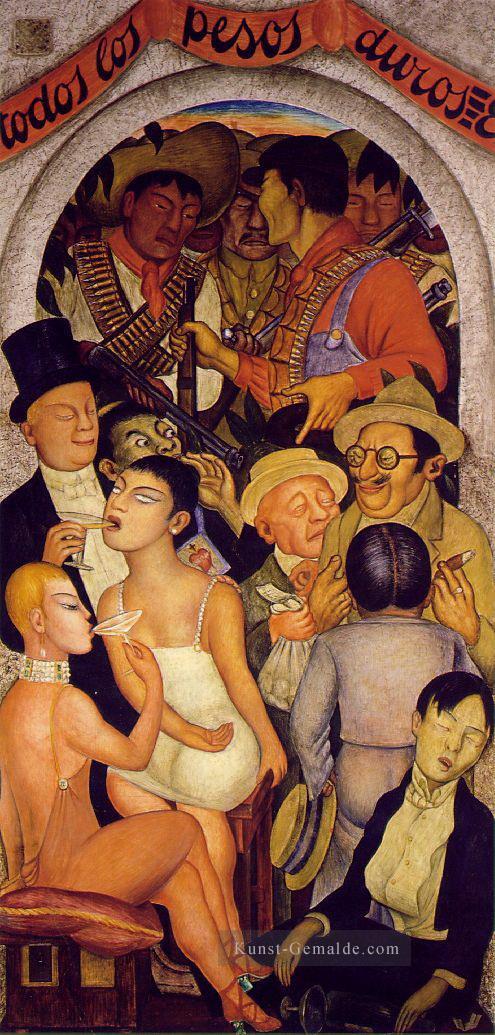 Nacht des reichen Diego Rivera Ölgemälde